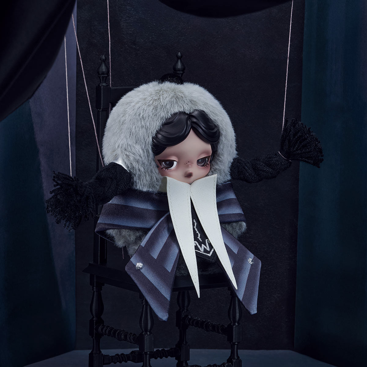 SKULLPANDA × Wednesday Plush (Nevermore Academy Uniform Version)(PRE-ORDER)